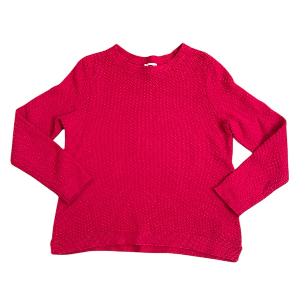 Old Navy Pink Relaxed Textured Crew-Neck Sweater Women’s Size Large